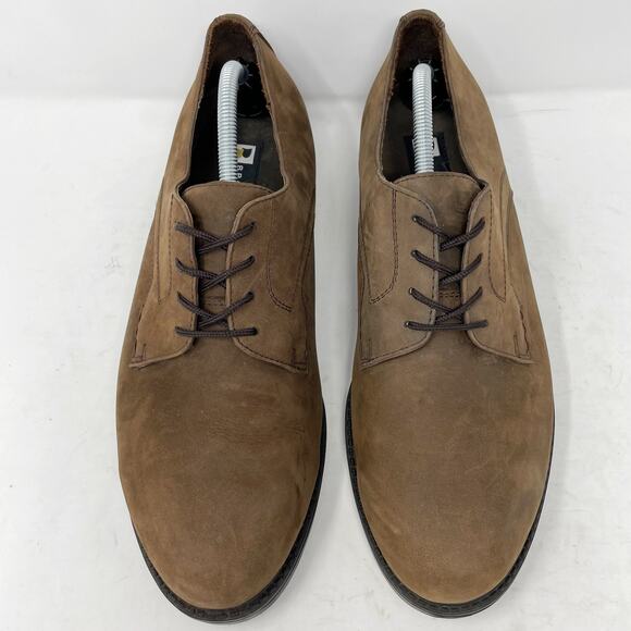 Brown Shoe Co Leather Nubuck Oxfords Derbys Mens 10.5W Portland - Picture 2 of 10